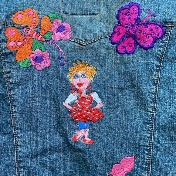 LeviStrauss signature denim embroidered jacket - Picture 2 of 8